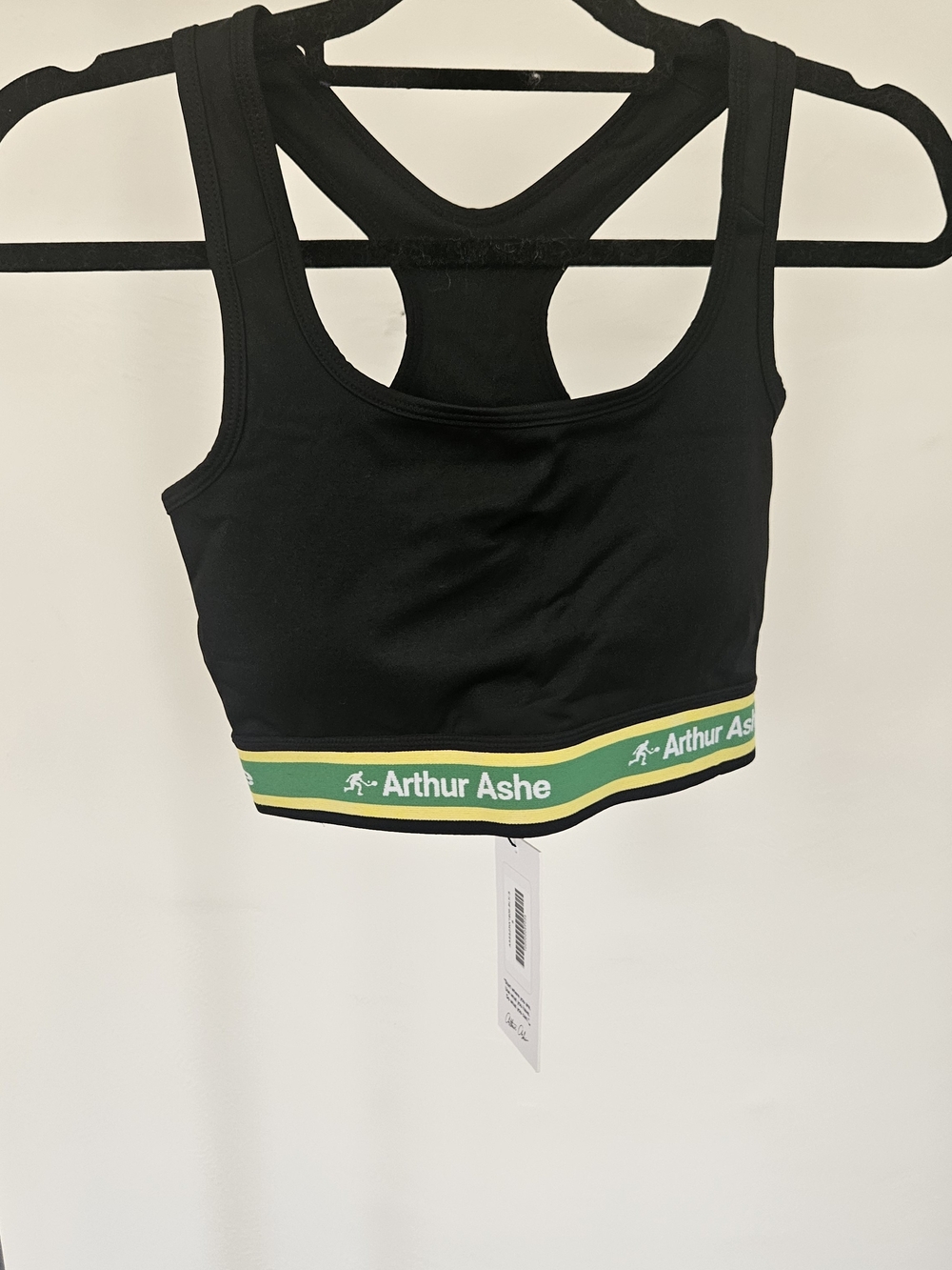 Arthur Ashe X Rowing Blazers Black Racerback Sports Bra/Crop Top